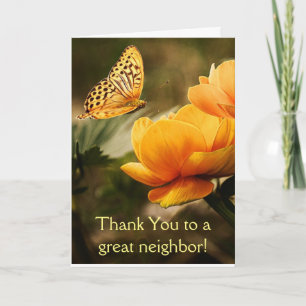 Thank You Neighbour,Custom Flower Garden Floral Card