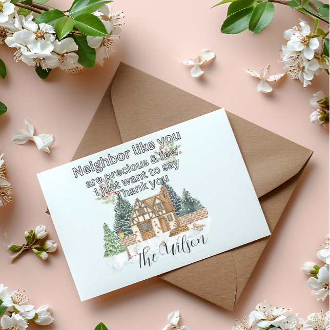 Thank You Neighbours Heart Christmas 2025 Postcard (Creator Uploaded)