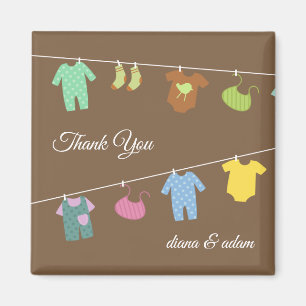 Thank You Neutral Baby Shower Magnet