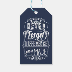 Thank You Never Forget Quote Gift Tags