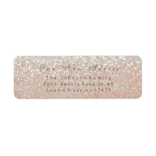 Thank You New Address Glitter Pastel Pearl