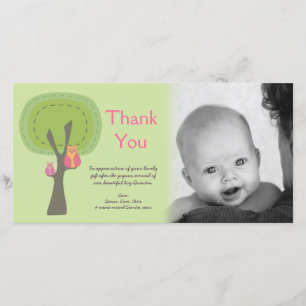 Thank You New Baby Arrival Gift Photocard Card