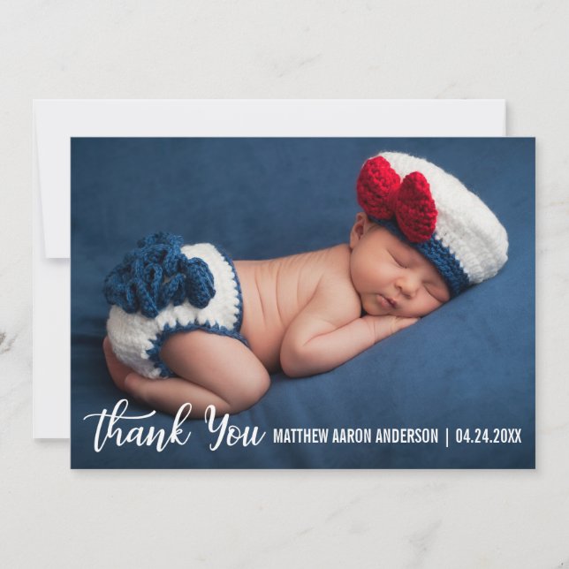 Thank You New Baby Modern Card W (Front)