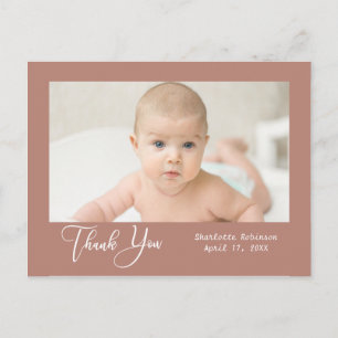 Thank You   New Baby Photo Postcard