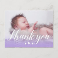 Thank you | New Baby | Purple & Hearts