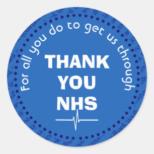 THANK YOU NHS Customisable Supporter Classic Round Sticker