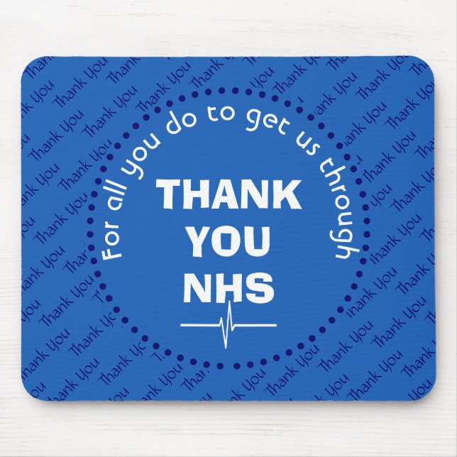 THANK YOU NHS Customisable Supporter Mouse Mat (Front)