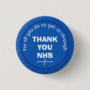 THANK YOU NHS Customizable Supporter 3 Cm Round Badge