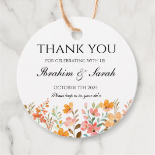 Thank You nikah muslim wedding favour floral Tags