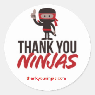 Thank You Ninjas Stickers