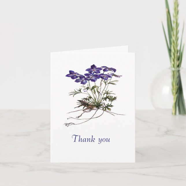 Thank you note botanical flower card (Front)