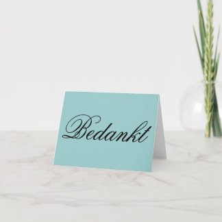 Thank you note card