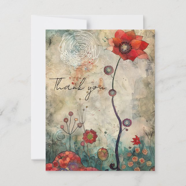Thank You Note Card All Occasion Blank w/ Envelope (Front)