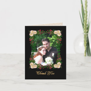 Thank you note Card for picture floral frame