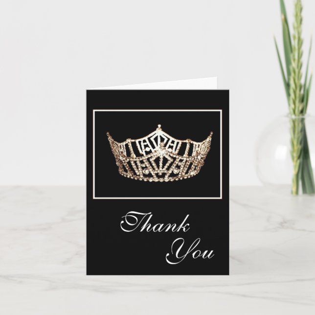Thank You Note Card-Pageant Crown (Front)