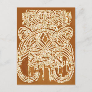 Thank You Note Ethnic Abstract Fine Art Postcards