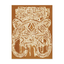 Thank You Note Ethnic Abstract Fine Art Postcards