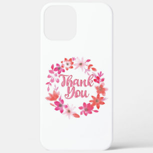 Thank You Note - Floral Handwritten Many Thanks iPhone 12 Pro Max Case