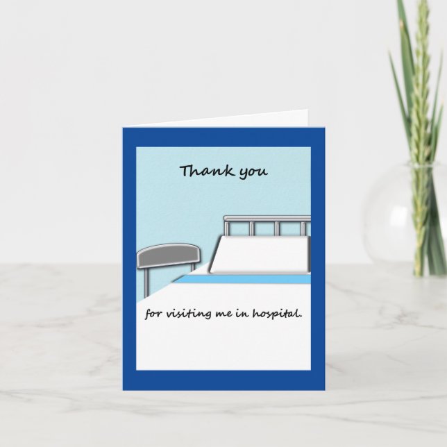 Thank you note for hospital visit. (Front)