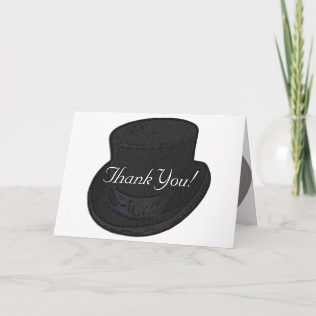 Thank You Note or Greetings Top Hat (Front)