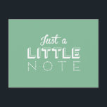 Thank you note postcard<br><div class="desc">Postcard size Thank you Note with room for your own message. When you want to say thank you or I appreciate you this postcard is perfect.</div>