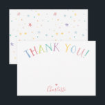 THANK YOU NOTE rainbow letters pastel colours Invitation<br><div class="desc">by kat massard >>> kat@simplysweetPAPERIE.com <<<</div>
