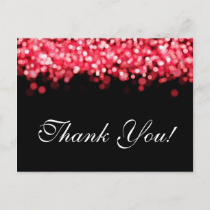 Thank You Note Red Lights Postcard