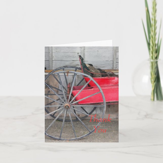 Thank You Note - Shaker Buggy Card (Front)