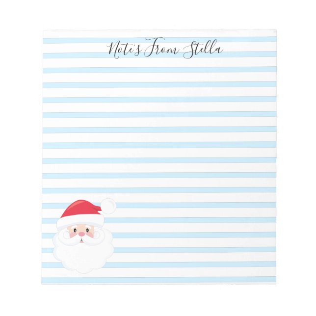 thank you note, shopping list christmas Santa Notepad (Front)