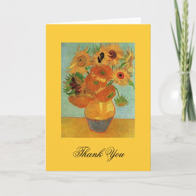 thank you note Vincent van Gogh Sunflowers (Front)