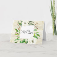 Thank You Notes Bridal Wedding Boho Leaf Wooden