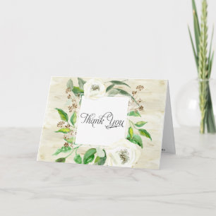 Thank You Notes Bridal Wedding Boho Leaf Wooden