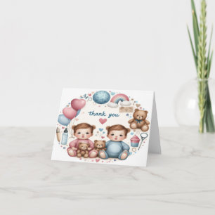 Thank You Notes for Twin girls or New Baby Gift