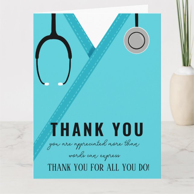 Thank You Nurse and Doctor Card  (Front)
