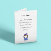 Thank You Nurse Cute Poem Customisable Thankyou