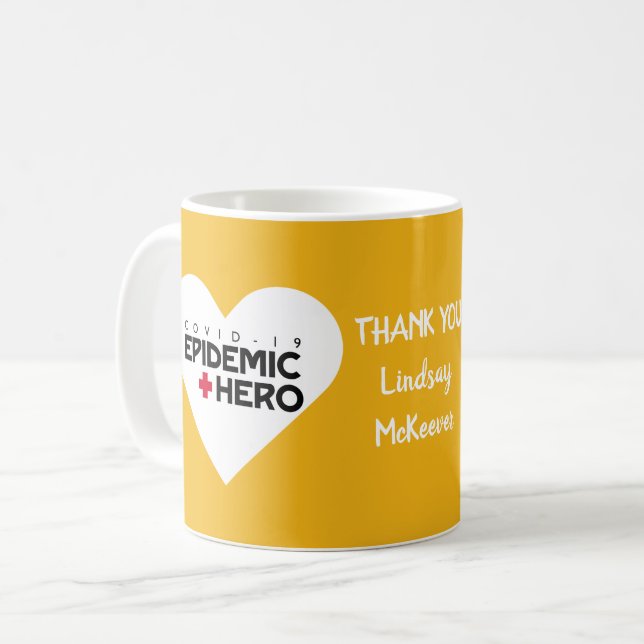 Thank you nurse & doctor, our epidemic hero coffee mug (Front Left)