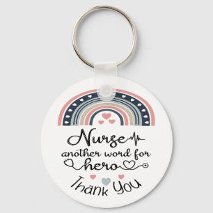 Thank you nurse hero key ring