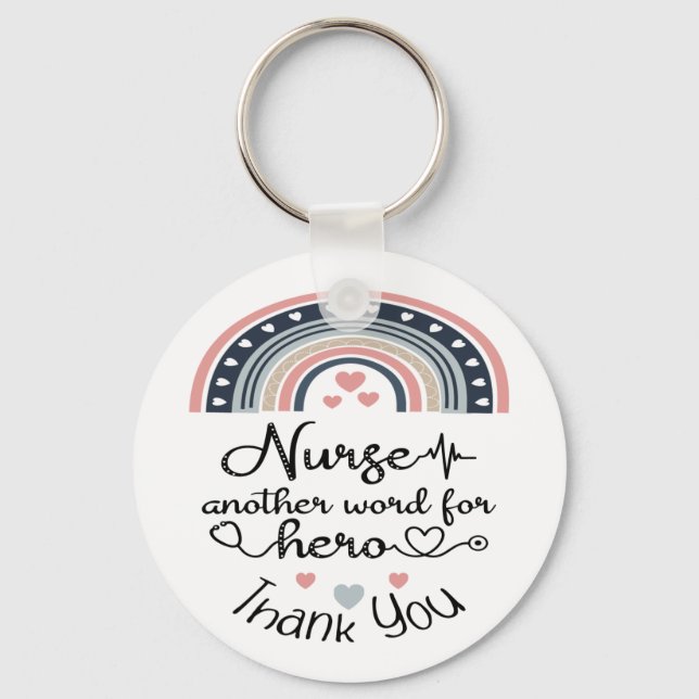 Thank you nurse hero key ring (Front)