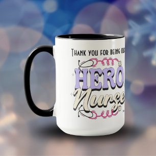 Thank you Nurse Pink Typography PERSONALIZE Mug