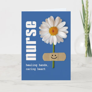 Thank You Nurse. Smiling Daisy Greeting Card