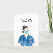 Thank you Nurse Watercolor Front Line Health Care