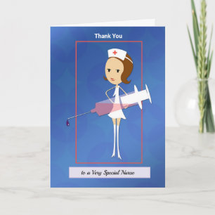 Thank you Nurse with Syringe Card