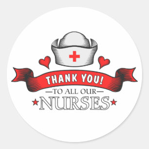 Thank You Nurses Classic Round Sticker