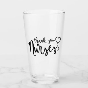 Thank You Nurses   Fancy Script Glass