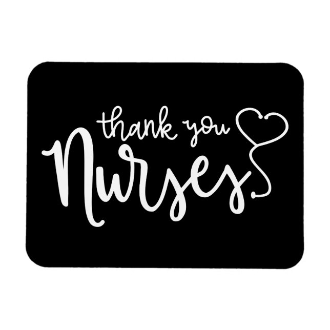 Thank You Nurses | Fancy Script Magnet (Horizontal)