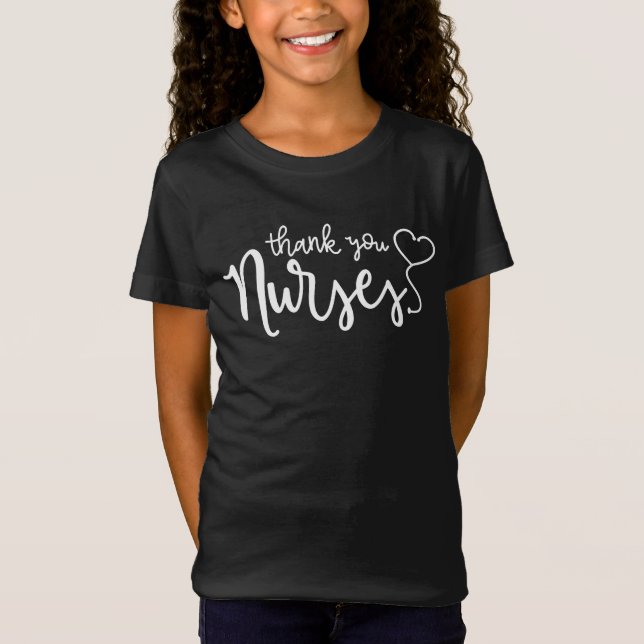 Thank You Nurses | Fancy Script T-Shirt (Front)