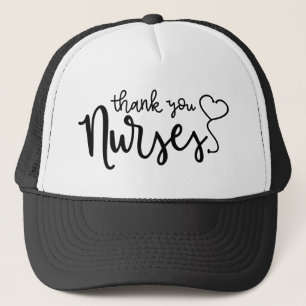 Thank You Nurses Fancy Script Trucker Hat