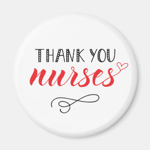 Thank You Nurses   Fun Font Magnet