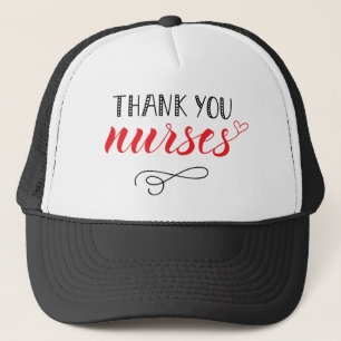 Thank You Nurses   Fun Font Trucker Hat
