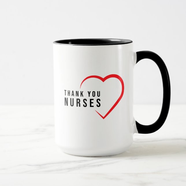 Thank You Nurses | Heart Red Mug (Right)